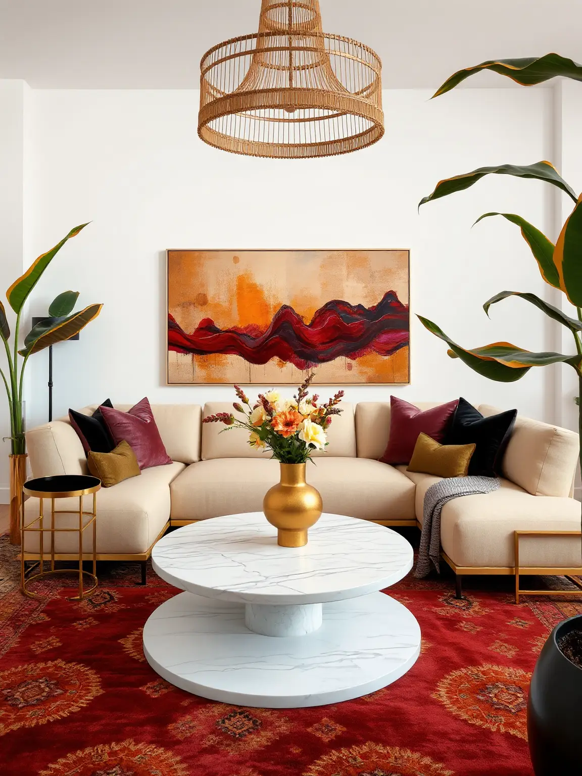 Elevate Elegance with a Modern Luxe Boho Living Room