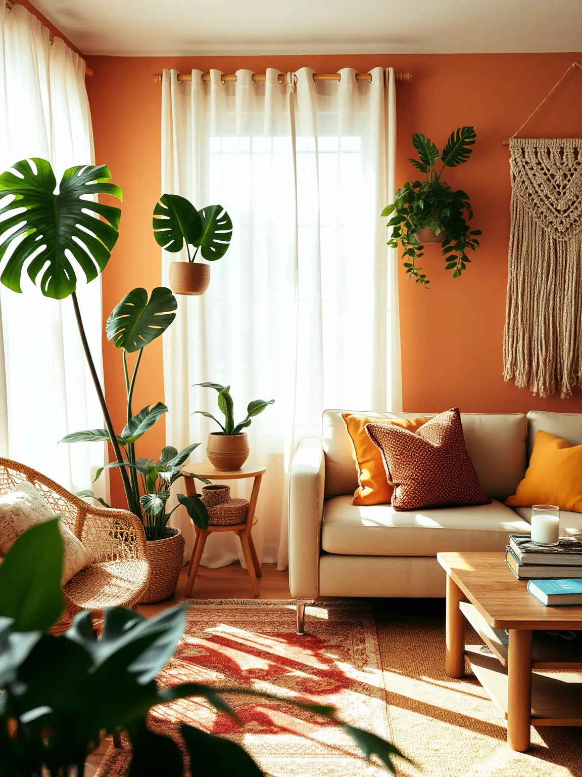 Embrace Earthy Tones with an Earthy Boho Living Room