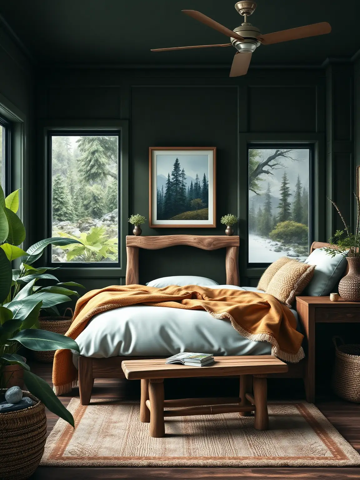 Forest Retreat Escape to a Cozy Green Sanctuary