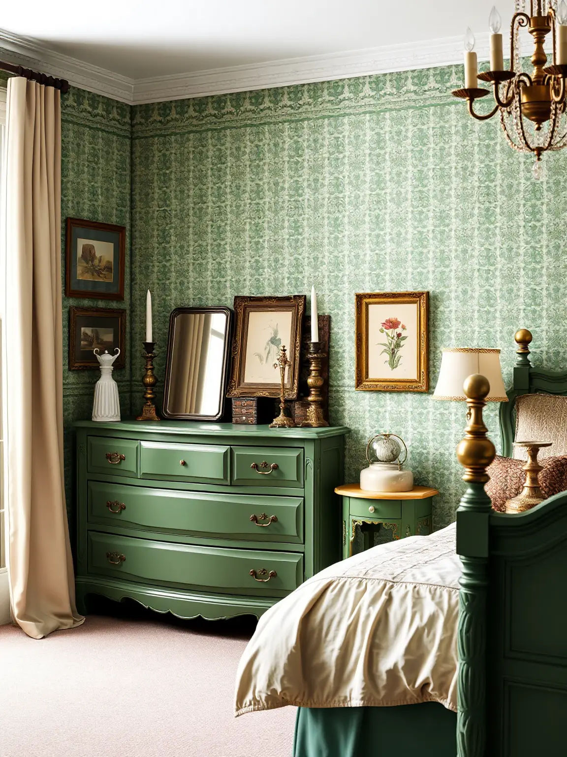 Vintage Charm with a Green Twist