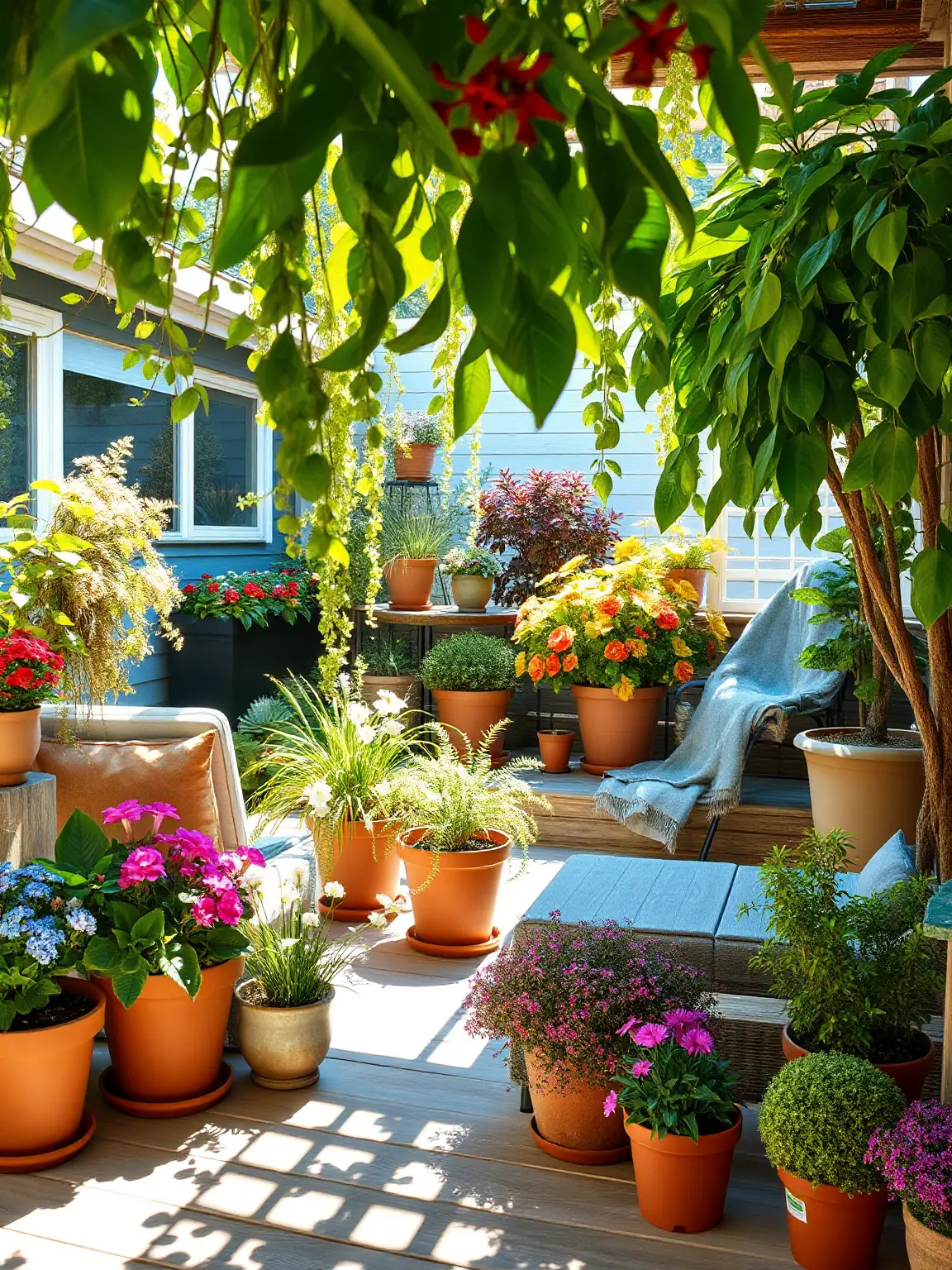 Incorporate Potted Plants for a Lush, Green Oasis