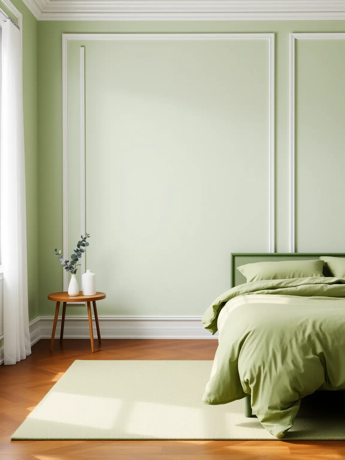 Experience Calm with a Monochromatic Green Bedroom