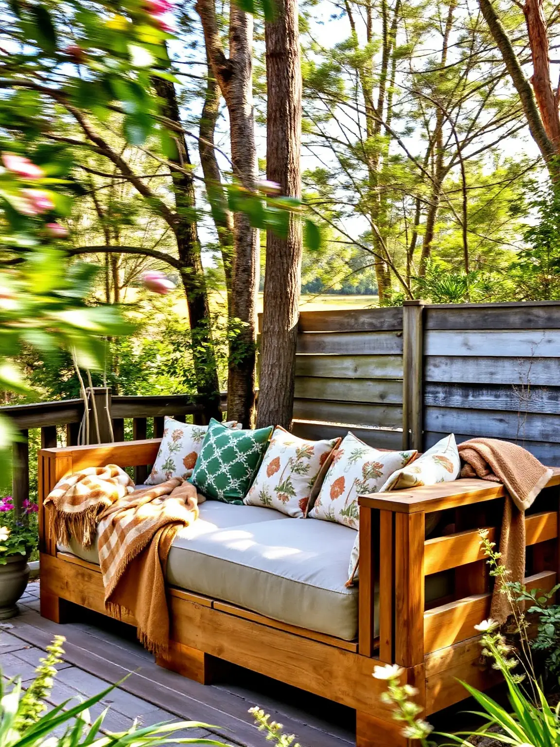 Repurpose Pallets into a Rustic Outdoor Sofa