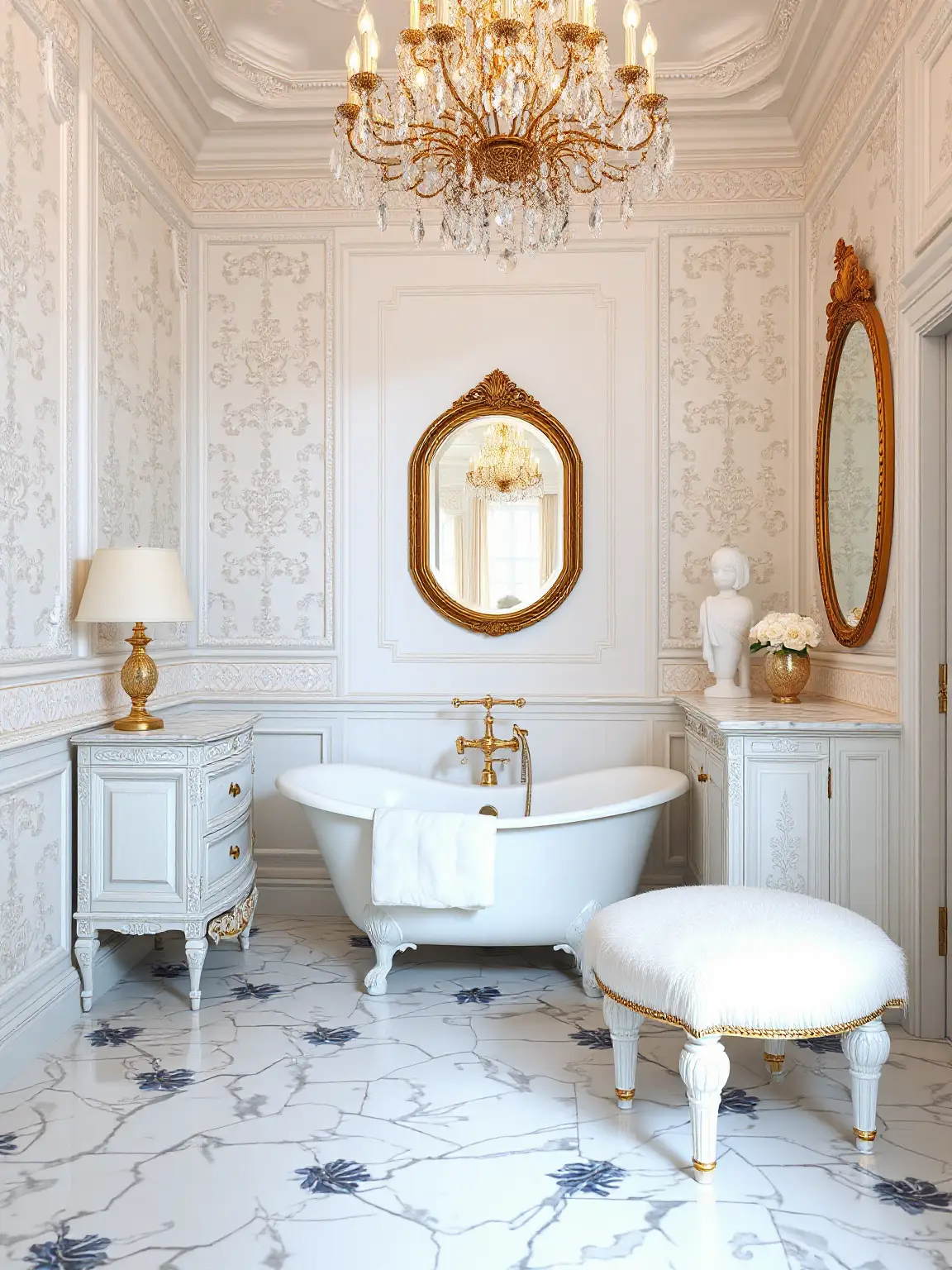 Timeless Glamour Vintage Bathroom Beauty