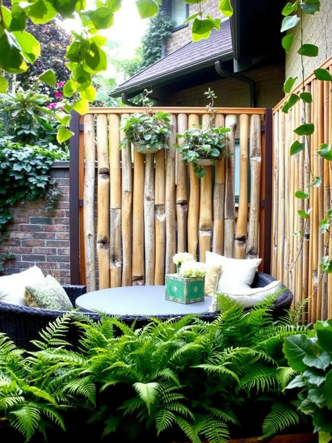 Add a DIY Wooden Privacy Screen