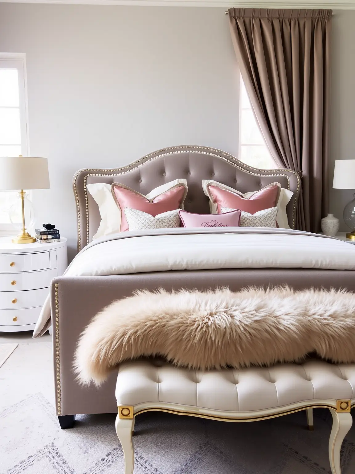 Soft Glam Bedroom with Luxe Textures