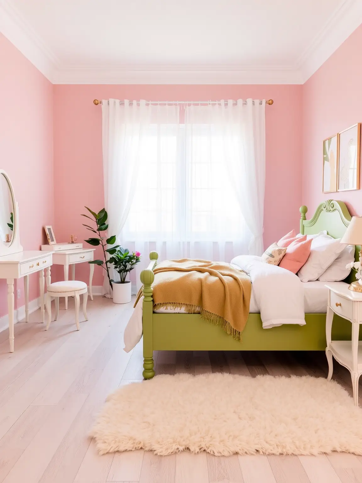 Infuse Feminine Charm with Green and Pastel Highlights