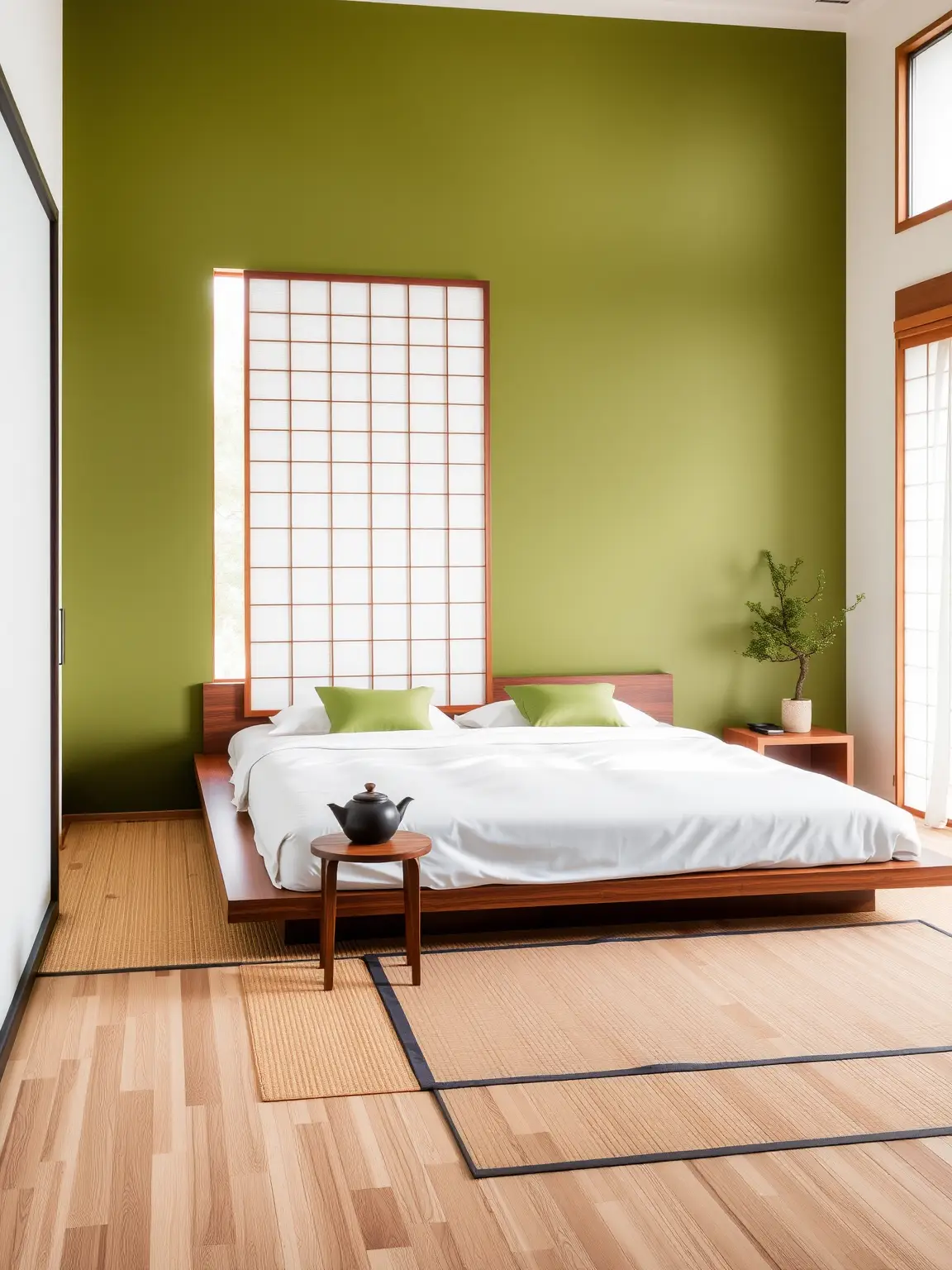 Discover Inner Peace with a Zen Inspired Green Bedroom