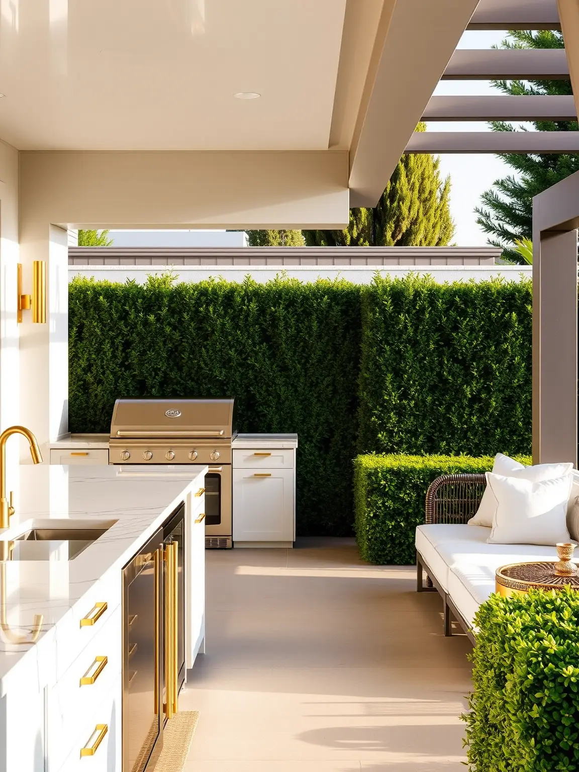 Luxurious Contemporary Outdoor Kitchens with High End Finishes