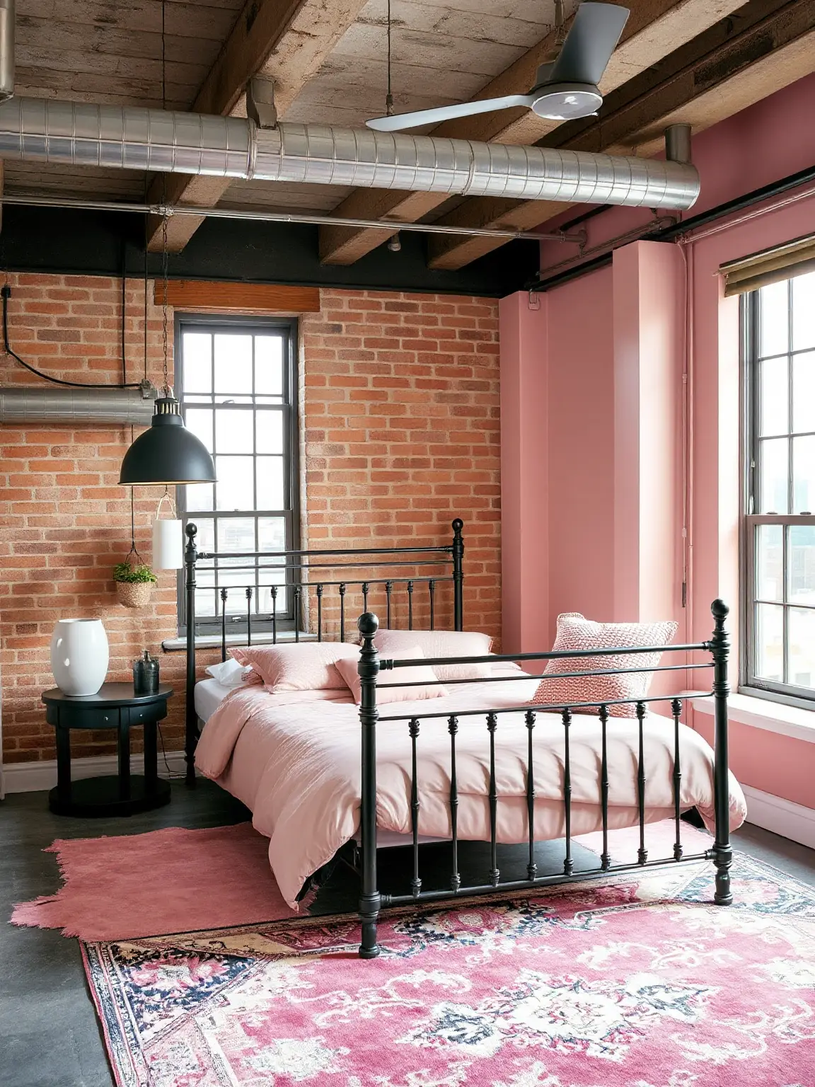 Industrial Meets Pink Sophistication