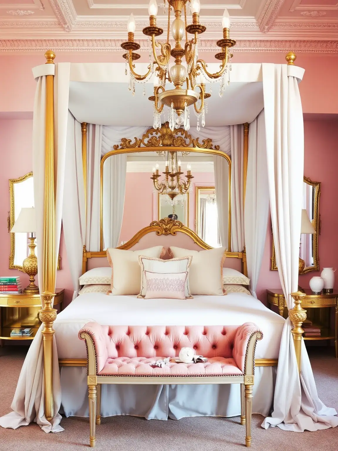 Luxurious Pink and Gold Masterpiece