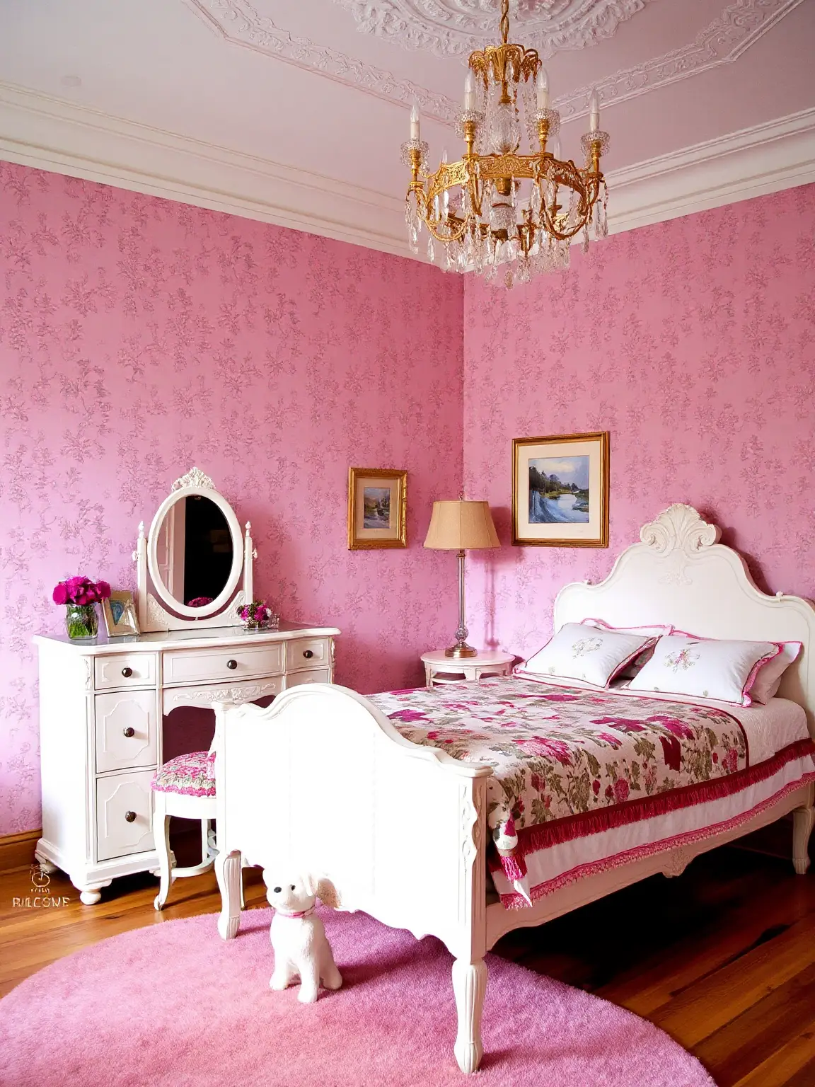 Vintage Pink-Inspired Bedroom Charm