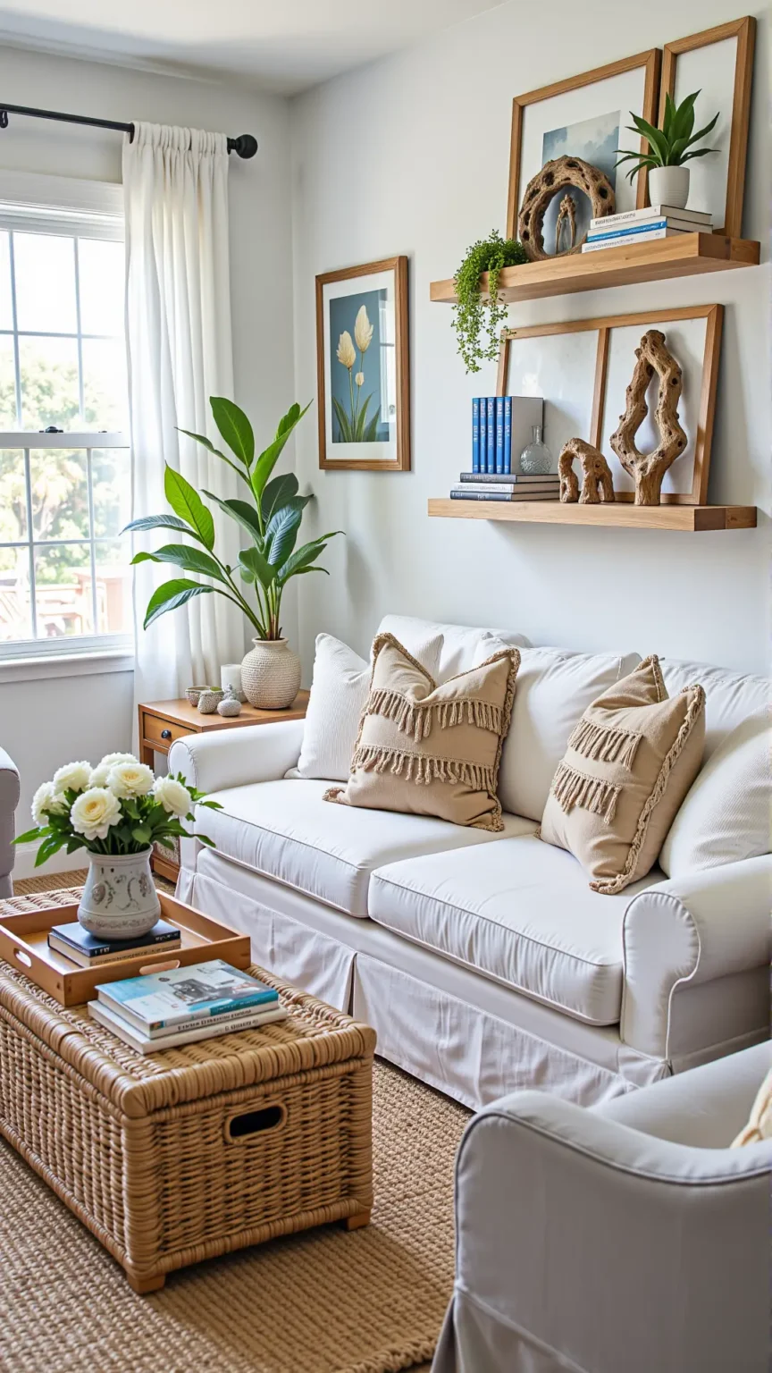 Optimize Small Spaces with Multifunctional Furniture in Your Boho Coastal Living Room