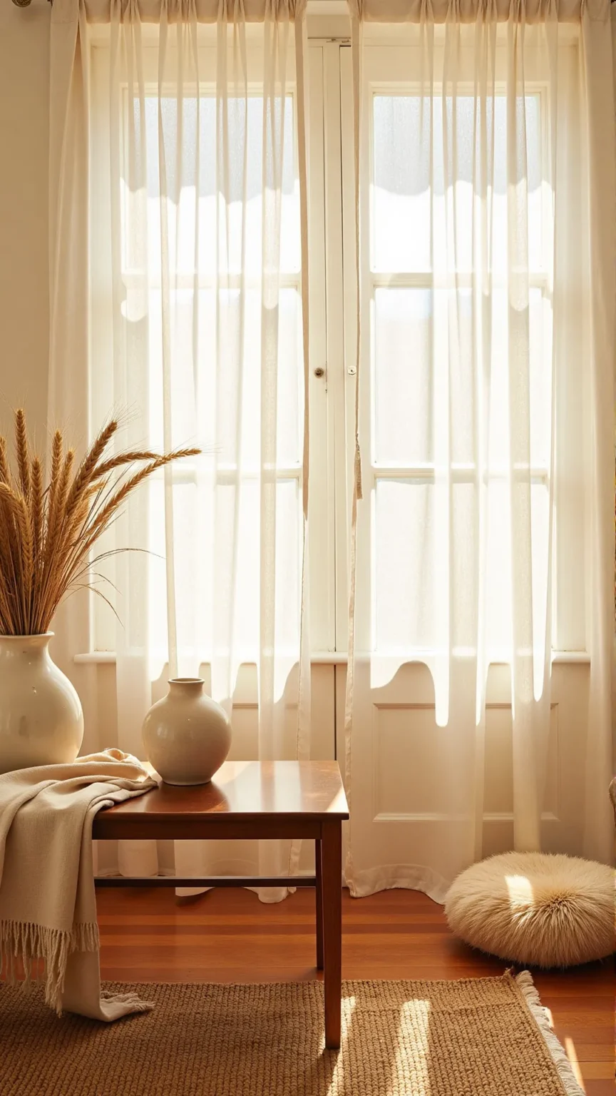 Textured Linen & Cotton Curtains for an Airy Feel